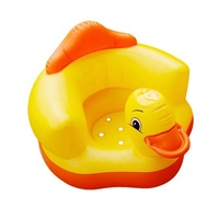 Chaise Bébé Canard Jaune 2024, Ensemble de Fauteuils Gonflables Modernes en Plastique pour Salon, Salle à Manger, Hôtel