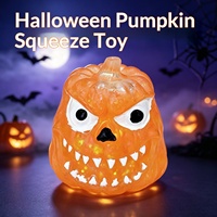 Mainan Squishy Karet Bentuk Kepala Labu Halloween Lintas Negara, Mainan Penghilang Stres Berkilau Kreatif, Kemasan Kotak Grosir untuk Segala Usia