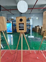 Nouvelle Machine Photobooth Double Miroir Magique en Bois 2026 avec Écran Tactile 18,5 Pouces, Appareil Photo et Imprimante Optionnels – Cabine Selfie