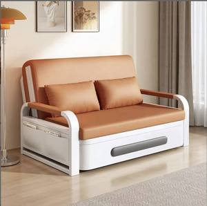 <span class=keywords><strong>Divano</strong></span> <span class=keywords><strong>Letto</strong></span> Moderno Comprimibile con Telaio in Metallo Anti-Deformazione, Schiuma ad Alta Densità, Rivestimento in Pelle, Adatto ai Gatti, per Soggiorno Piccolo - Product Image 6