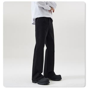 Custom Top Quality Cotton Black <b>Elastic</b> High <b>Waist</b> Women's Stitching Double Waistband Denim Pants Stretch Knit-trimmed <b>Jeans</b> - Product Image 4