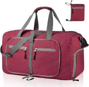 Muestra gratuita: Bolsa de deporte de gran capacidad, plegable, de tela Oxford, con asa diagonal y de un solo hombro, ideal para viajes y ejercicio. - Product Image 5