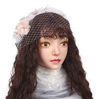 Masque facial en silicone transgenre, transexuelle, peau artificielle, cosplay, robe en latex pour hommes sexy, COS