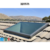 Ventana de Techo de Doble Acristalamiento Insonorizada y Resistente al Agua, de Aluminio, Personalizada y Directa de Fábrica WANJIA