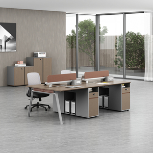 Nhà Máy Bán Hàng Trực Tiếp Bằng Gỗ Nội Thất Văn Phòng Phân Vùng Nhân Viên Văn Phòng Bàn Điều Hành Hiện Đại Ông Chủ Văn Phòng Bảng - Product Image 1