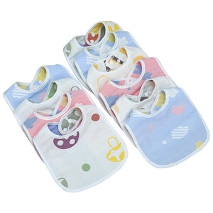 Bavoirs réglables absorbant 100% coton biologique garniture éponge avant sevrage alimentation coton tissu usine en chine pour bavoirs bébé - Product Image 5