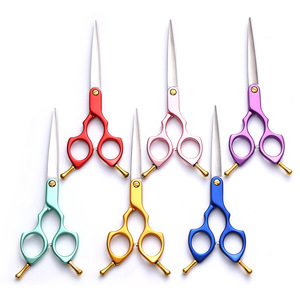 Pet Grooming Scissors 440C Steel 55 Degree Bendable For Teddy Pomeranian Dogs Professional Grooming Tools - Product Image 1