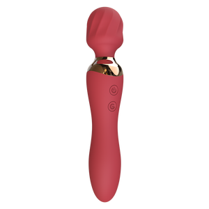 Rosen-<span class=keywords><strong>Vibrator</strong></span> Doppelendiger Silikon 100% Wasserdichter Kopf Vibrierender Zauberstab Vibratoren Sexspielzeug für Frauen - Product Image 1