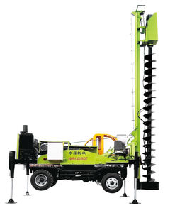 Буровая установка SDLQ LQ360 на колесном ходу для забивки длинных спиральных свай, гидравлическая вибрационная буровая установка, малый экскаватор, машина для бурения бетона - Product Image 2