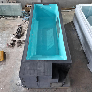 Prix bon marché fenêtre en verre fibre de verre en <span class=keywords><strong>bois</strong></span> Wpc plongeant bain Spa jacuzzi conteneur extérieur mosaïque <span class=keywords><strong>piscine</strong></span> <span class=keywords><strong>hors</strong></span> <span class=keywords><strong>sol</strong></span> - Product Image 3