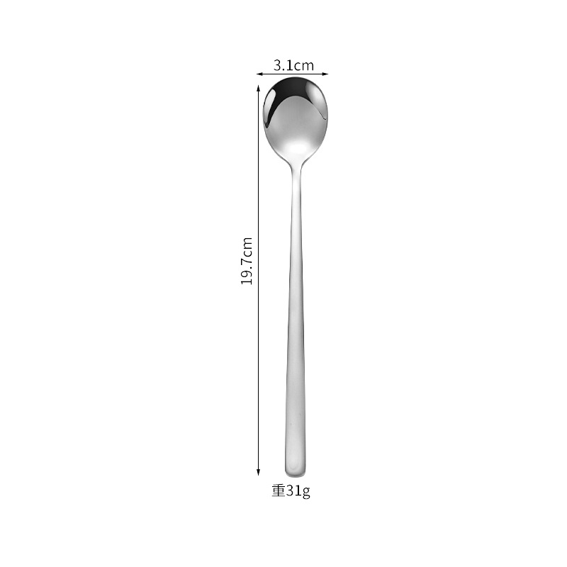 Cuchara para helado estilo coreano - plateada