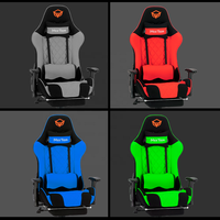 Meetion CHR25 Accoudoir 2D bleu de haute qualité Pro pivotant ergonomique inclinable jeu Esport PC jeu d'ordinateur course chaise de jeu