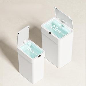 Smart 9L Touchless Rectangle Trash Can Wall-mounted Narrow Slit Standing Home Kitchen Office Bedroom <strong>Plastic</strong> Garbage <strong>Bin</strong> <strong>Lid</strong> - Product Image 3