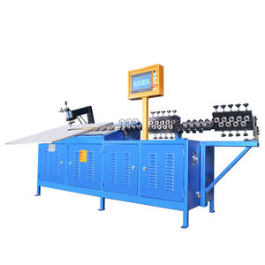 Automatic Alloy Wire <b>Bending</b> <b>Machine</b> with Engine and PLC for Flat Round Square Hexagonal Wire-Cut to Length - Product Image 4