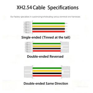 カスタマイズされたJST XH 2.54mmシリーズコネクタ端子ワイヤーハーネス - Product Image 3