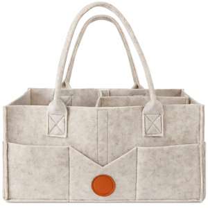 Organisateur de couches en feutre pour table à langer, panier de rangement pour la crèche avec poignée, adapté à l'intérieur et à l'extérieur - Product Image 1