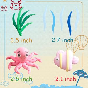 10 piezas <span class=keywords><strong>de</strong></span> bajo el tema del <span class=keywords><strong>mar</strong></span> Cupcake Topper algas pulpo caballito <span class=keywords><strong>de</strong></span> <span class=keywords><strong>mar</strong></span> delfín naranja pez tropical pastel Topper conjunto para hornear - Product Image 3
