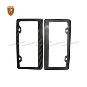 Marco Universal de sarga de fibra de carbono para matrícula de <span class=keywords><strong>coche</strong></span>, soporte para matrícula, 3K - Product Image 6