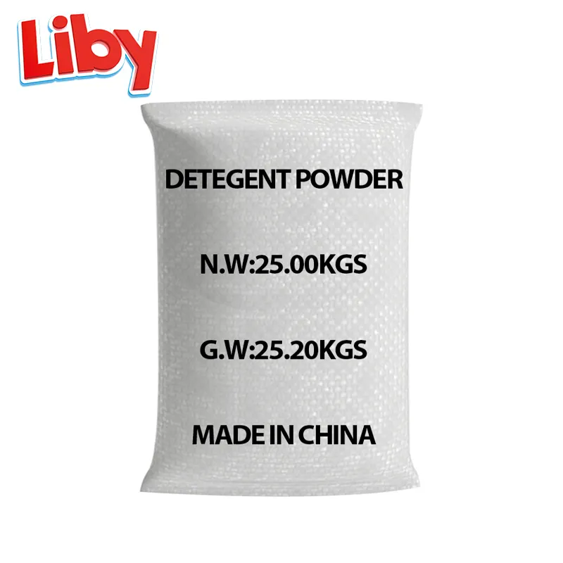 Liby Grepower 500kg büyük çanta çamaşır tozu dokuma paket çanta için yarı çamaşır tozu nane tozu sabun çamaşır detergente fabrika