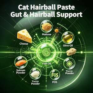 Gel Nutritionnel Anti-Boules de Poils pour Chats et Chiens, Fibres d'Herbe à Chat, Prébiotique Yucca, Soutien Digestif et Intestinal, Complément Alimentaire pour Animaux - Product Image 2