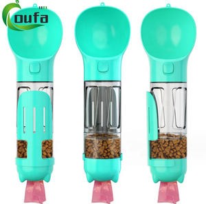 Cina fabbrica all'ingrosso facile da pulire Multi capacità di colore cane viaggio all'aperto 4 In 1 portatile cane Pet bottiglia d'acqua con cibo per cani - Product Image 6