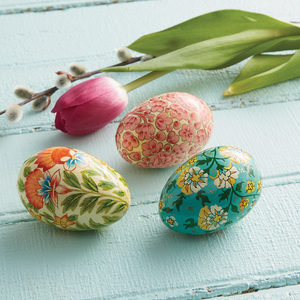 Buy High Quality Exquisite Kashmiri Paper Mache Easter Eggs for Home Decor a Celebration of Artistry and Tradition - Product Image 2