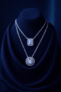 Fine Jewelry High Quality Necklace 18K 14K 10K White Gold Lab Grown Created <b>Diamond</b> Round Shape Pendant Necklace for Women <b>Men</b> - Product Image 2