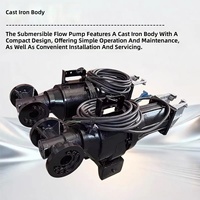 Propulseur submersible à basse vitesse QDT4/4-1100/2-100/P, doté d'un débit d'eau axial élevé pour une circulation longue distance