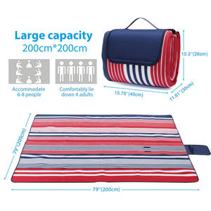 Manta <span class=keywords><strong>de</strong></span> Picnic Impermeable, Manta <span class=keywords><strong>de</strong></span> <span class=keywords><strong>Camping</strong></span> <span class=keywords><strong>de</strong></span> Forro Polar Suave y Delgada, Manta Plegable Portátil para Senderismo y Festivales - Product Image 5