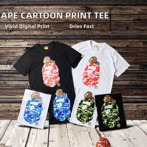 เสื้อยืดผู้ชาย A Bathing Ape สีขาว ผ้าฝ้าย 100% ทรงปกติ คอกลม แขนสั้น - Product Image 3