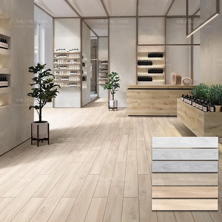 Лидер продаж, напольное покрытие 200x1200 мм в полоску, фарфоровая плитка, деревянная плитка