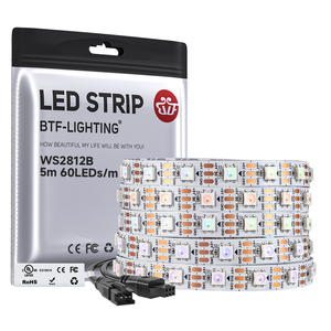 Bande lumineuse <span class=keywords><strong>RGB</strong></span> Led étanche, IP65 67, couleur de rêve, 5V, 30, 60, 74, 96, 144 diodes par mètre, WS2812B WS2812B - Product Image 5
