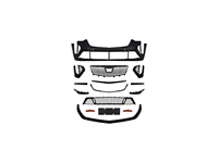 Kits de carrosserie de pare-chocs avant de haute qualité pour Cadillac CT4 2020-2023 : Lame de pare-chocs avant, calandre, cache-antibrouillard, support de plaque d'immatriculation et spoiler