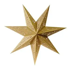 Kertas Bintang Dekorasi Gantung Lipat Natal Dekorasi Kertas Bintang dengan LED Dekorasi Natal Lainnya