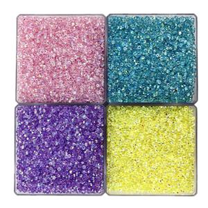 Perles en acrylique colorées de 3 mm pour accessoires de bijoux DIY, avec fond brillant, pour <span class=keywords><strong>manucure</strong></span>, pour influenceurs - Product Image 2