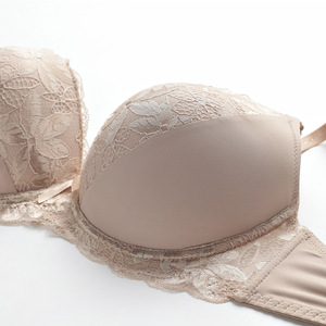 Soutien-gorge et culotte en dentelle <span class=keywords><strong>nude</strong></span> sexy de grande taille, nouveau style pour femmes - Product Image 4
