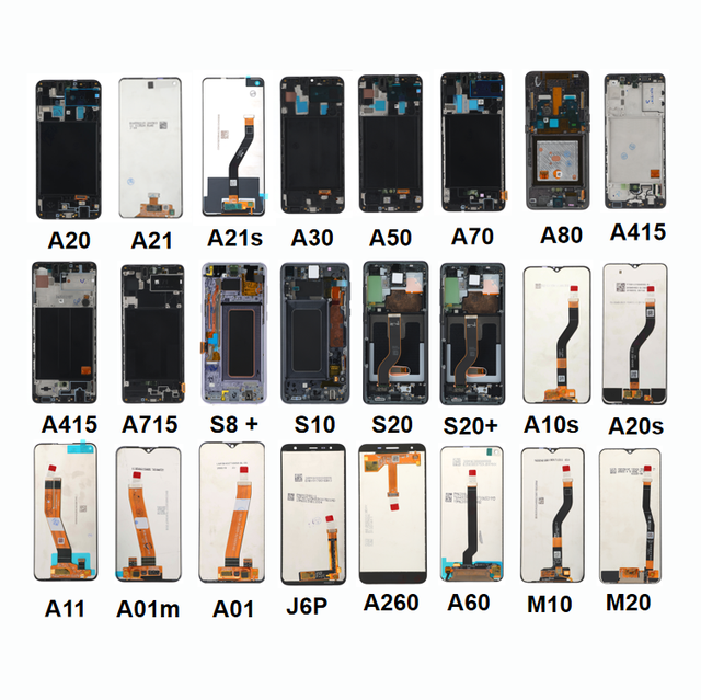 A10 A10s A20 A20s A21 A21s A30 A50 A70 A80 Mobile Phone Lcds Screen Replacement S9 S10 S20 S20+ Lcd Screen for samsung