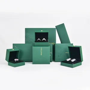 לוגו מותאם אישית קופסאות תכשיטים מודפסות מתנה קופסאות תכשיטים לאריזת תכשיטים לאריזת יוקרה