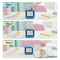 Imprimante créative IA pour codes-barres et photos instantanées pour enfants, commande vocale 21 langues, batterie 1300 mAh - Topjoy Stock