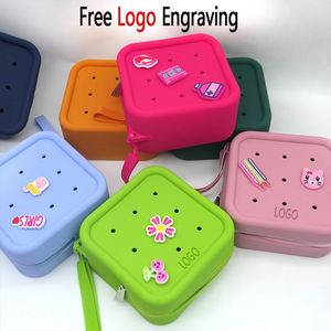 Makeup Bag, Silicone Storage Bag, <b>Small</b> Bag, Data Cable, Mini Headphone Bag, Waterproof Toiletries Bag, square Coin <b>Purse</b> - Product Image 3