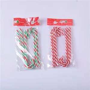 Adornos Navideños de Plástico de 5.9 Pulgadas, <span class=keywords><strong>Bastones</strong></span> de Caramelo Verdes Retorcidos para Decoración Navideña en Interiores y Exteriores - Product Image 3