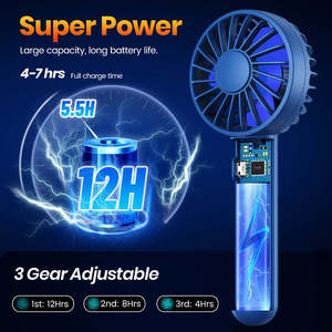 Ventilador Portátil Plegable K30 Mini, Sin Aspas, Ecológico, Recargable por USB de 1800 mAh, Refrigeración de Mano para el Hogar, Oficina y Viajes - Product Image 2