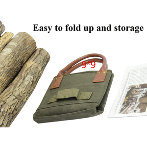 Custom Fireplace <b>Carrier</b> Waxed Canvas <b>Log</b> <b>Carrier</b> Tote Bag Outdoor <b>Log</b> Tote Large Wood Carrying Bag with Handles - Product Image 5