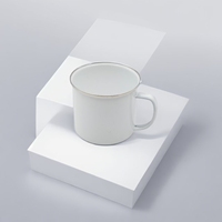 Tasses et assiettes émaillées Senny Factories pour le camping, tasses à thé en verre émaillé motif fleur et papillon