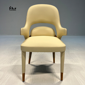 Luxury Modern Contemporary Hollow <b>Back</b> Dining <b>Chair</b> Mixed Material Fully Upholstered for Outdoor Hotel School Commercial Use - Product Image 1