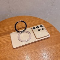 Étui de téléphone magnétique mat coloré irisé avec béquille rotative à 360 degrés pour Samsung Galaxy S26 S25 Ultra S24 Plus