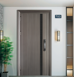 Cửa trước bằng thép không gỉ chống trộm hiện đại cho biệt thự an ninh đa khóa với thiết kế bề mặt hoàn thiện mở thủ công - Product Image 6