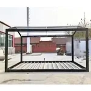 20ft 40ft a prueba de huracanes de acero ligero plegable paquete plano expandible almacenamiento prefabricado <span class=keywords><strong>casa</strong></span> contenedor - Product Image 1