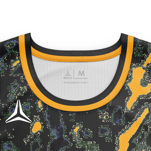 Maillot de basketball respirant en maille avec motif camouflage abstrait noir et or 2026, débardeur de sport doux et décontracté sans manches pour adulte - Product Image 3