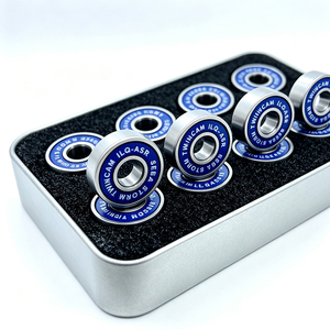 Roulements de patins à roulettes professionnels ILQ, lot de 16, haute vitesse, étanchéité bleue, pour patins en ligne, slalom, avec étui - Product Image 6